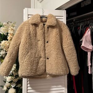 Rag & Bone Beige Sherpa Jacket